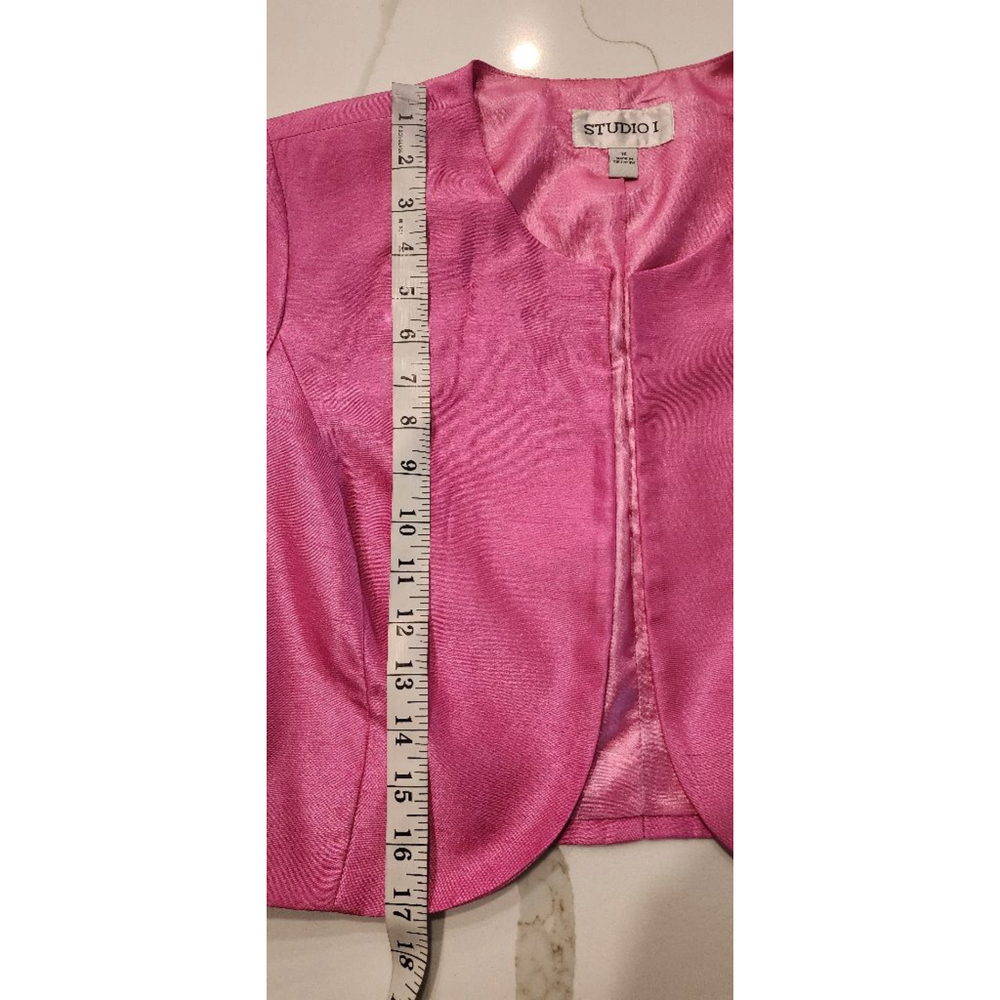 Y2K Studio I 2-Pc Floral Dress & Pink Bolero Shrug Jacket Set Size 12 - Picture 12 of 14